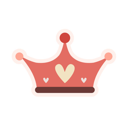 Crown flat icon isolated on white background for your web and mobile app designのイラスト素材