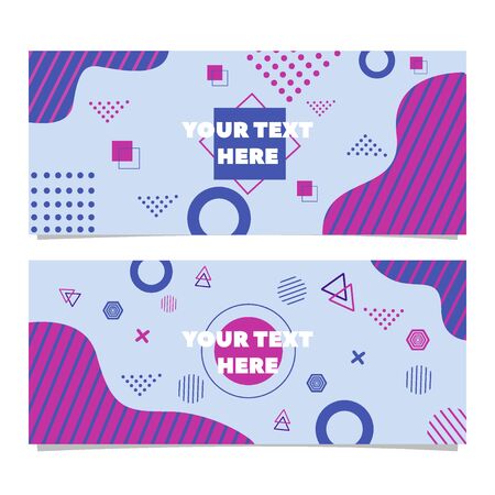 memphis bacground for banner poster, geometric pattern bacgroundのイラスト素材