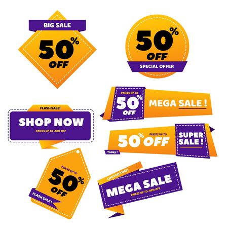 sale badges, sale badges sticker, for product promotion, web , and mobile,のイラスト素材