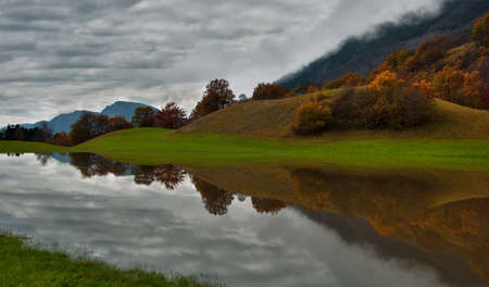 Reflections in the waterの写真素材