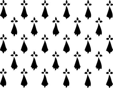 Vector flag of Brittany waving on a white backgroundのイラスト素材