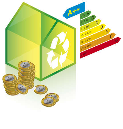 green house and a good recycleのイラスト素材