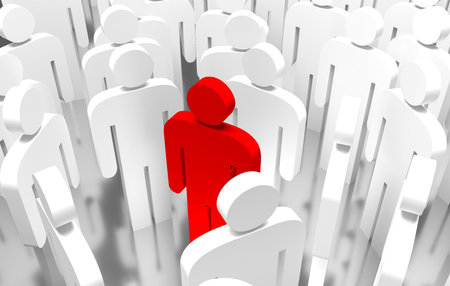 3d people - men, person in group. Leadership and team
