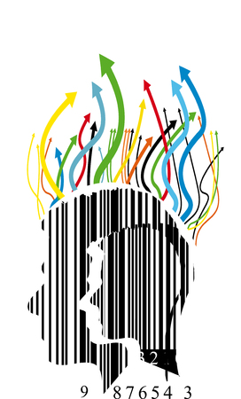 Barcode Data Technology Products Shopping Tag Conceptのイラスト素材