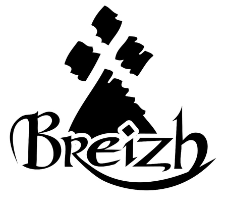 Made in Brittany (Product in Brittany) vector logo and labelsのイラスト素材