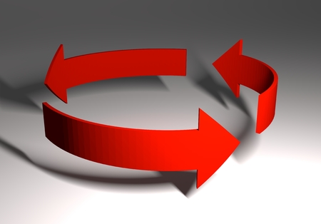 arrows on a background, 3d illustrationの写真素材