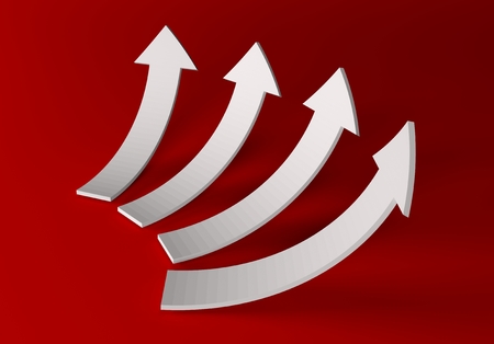 arrows on a background, 3d illustrationの写真素材