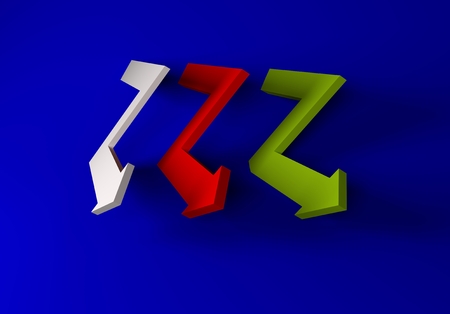 arrows on a background, 3d illustrationの写真素材