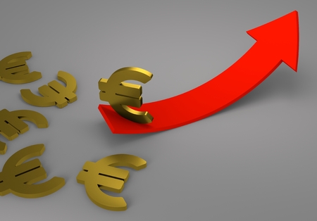 euro sign, 3d illustrationの写真素材
