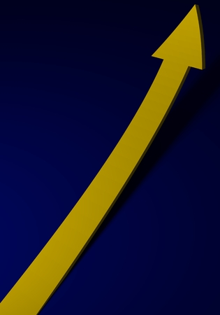 Profit Graph Arrow, 3d illustrationの写真素材