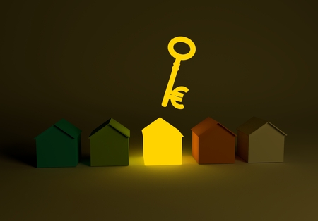 houses for real estate industry property, 3d illustrationの写真素材