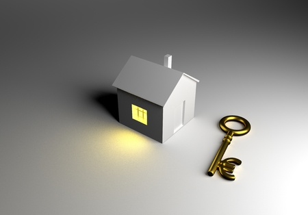 house for real estate industry property, 3d illustrationの写真素材