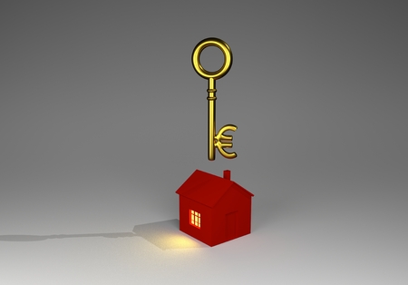 houses for real estate industry property, 3d illustrationの写真素材