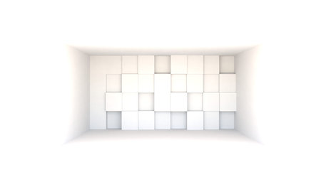 Empty room with white walls. 3d rendering. Computer digital drawing.の写真素材