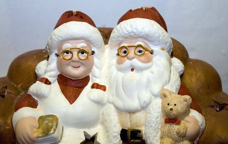 santa claus and wifeの写真素材