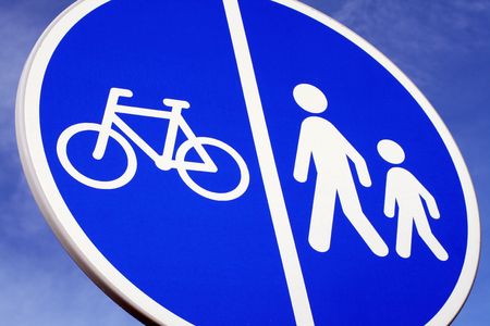 sing for cycling and walking pathの写真素材