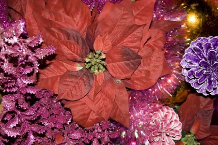 xmas decoration in close upの写真素材