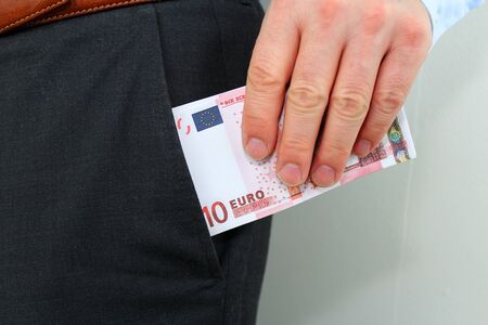 money in the pocketの写真素材