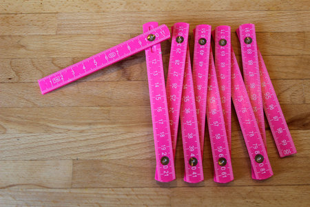 pink foldable ruler