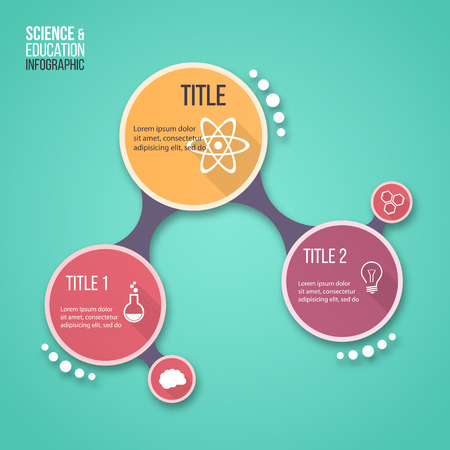 Molecule design vector infographic template for graphs, charts, diagrams and other infographics.のイラスト素材