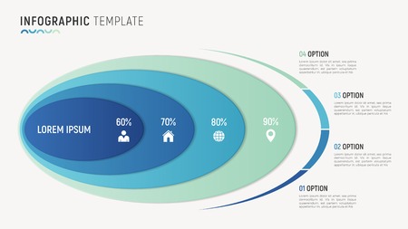 Vector abstract chart infographic template for data visualizationのイラスト素材