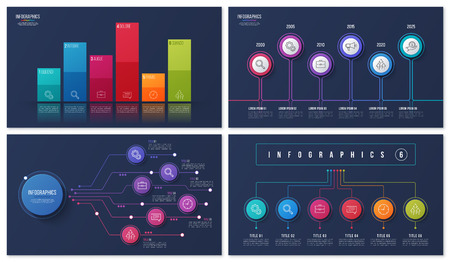 Set of vector 6 options infographic designsのイラスト素材