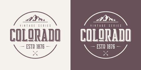 Colorado state textured vintage vector t-shirt and apparel designのイラスト素材