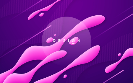 Abstract gradient geometric design, colorful wavy minimal background. Vector illustration.のイラスト素材