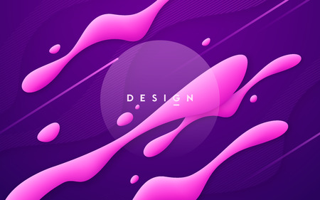 Abstract gradient geometric design, colorful wavy minimal background. Vector illustration.のイラスト素材