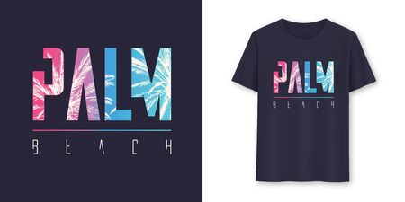 Palm Beach Florida stylish graphic t-shirt vector design, poster, typographyのイラスト素材