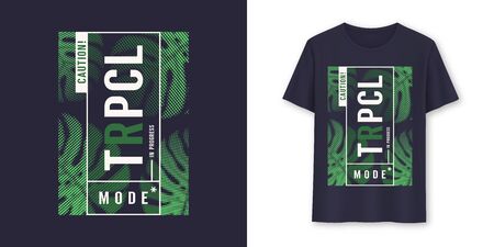 Tropical mode stylish graphic tee vector design, printのイラスト素材