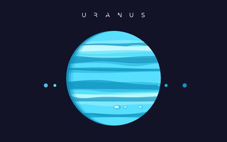 Uranus. The seventh planet from the Sun. Vector illustration.のイラスト素材
