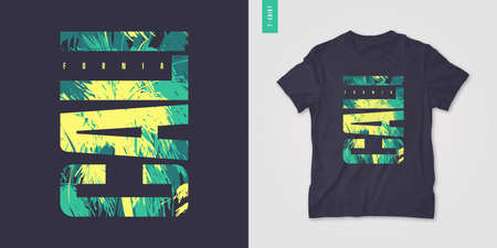 California graphic tee design, typography print, vector illustrationのイラスト素材