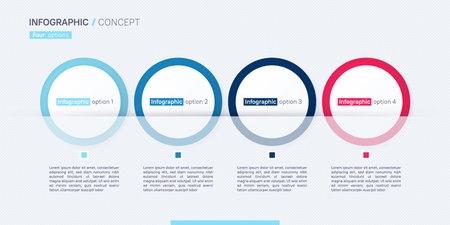 Stylish vector infographic concept template. Four optionsのイラスト素材