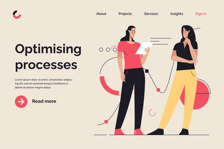 Business concept flat style outline vector illustration on the subject of management, finance solutions, optimization. Editable strokeのイラスト素材