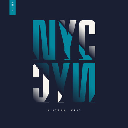 New York. Vector stylish graphic tee design, print, illustrationのイラスト素材