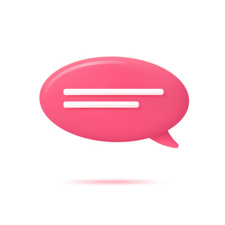 Vector realistic 3d speech bubble, chat icon, message boxのイラスト素材