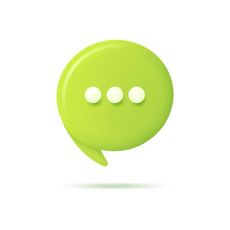 Vector realistic 3d speech bubble, chat icon, message boxのイラスト素材