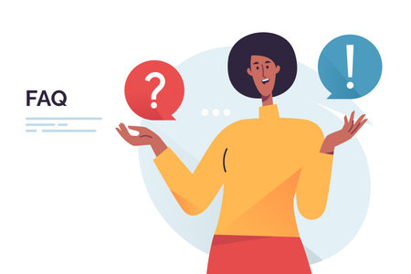 Vector illustration on the subject of customer online communication, questions and answers, support serviceのイラスト素材