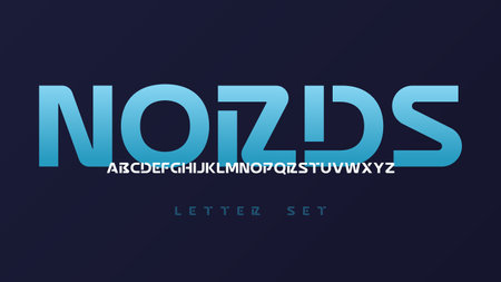 Vector modern sans serif font, uppercase letter set, alphabet, typographyのイラスト素材
