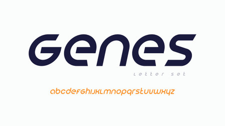 Vector modern sans serif font, lowercase letter set, alphabet, typographyのイラスト素材