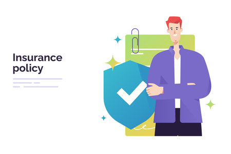 Vector illustration on a subject of service of insurance and protectionのイラスト素材