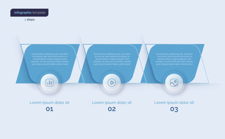 Vector infographic template composed of 3 elementsのイラスト素材
