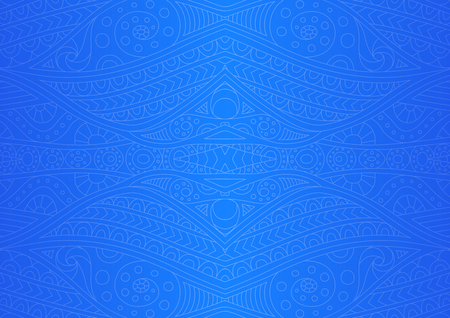 Beautiful background with abstract blue linear seamless patternの写真素材