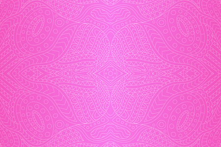 Beautiful pink background with abstract seamless linear patternのイラスト素材