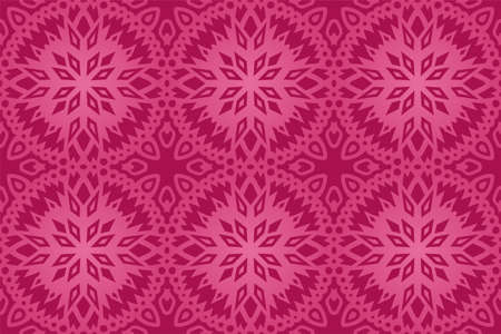 beautiful vector background with abstract colorful pink tile seamless patternのイラスト素材