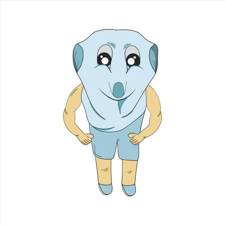 surreal animal vector illustration cartoon modern flat color design funny and fancy animal cartoonのイラスト素材