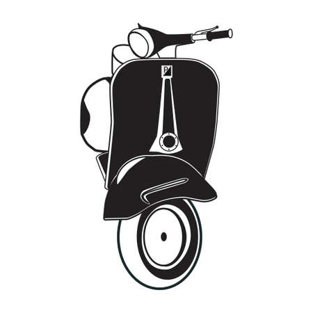 Vintage italy scooter vector design illustration modern simple minimalist designのイラスト素材