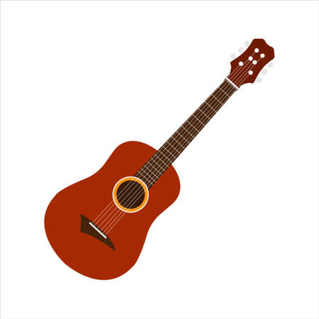 Musical acoustic guitar vector illustration designのイラスト素材