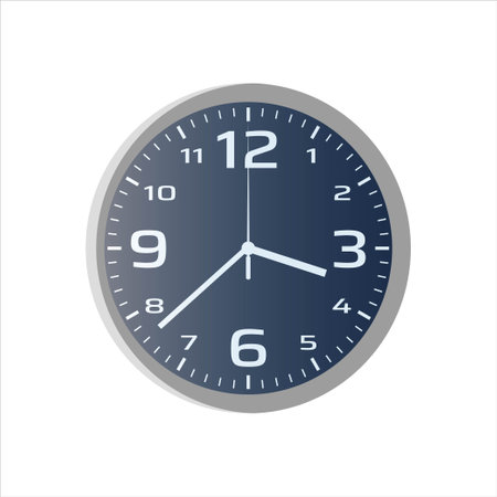 Wall clock vector illustration timer home decorationのイラスト素材
